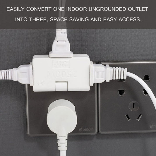 3 Way Flat Plug Adapter Power Plug.