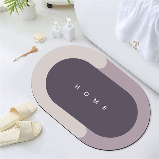 Anti Slip Water Absorbent Bath Mat (Random Design)